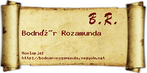 Bodnár Rozamunda névjegykártya